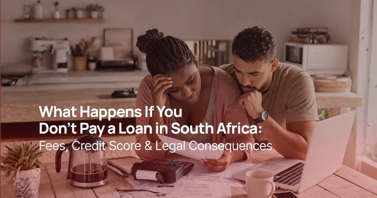 African couple stressed about missed loan payments and financial problems in South Africa