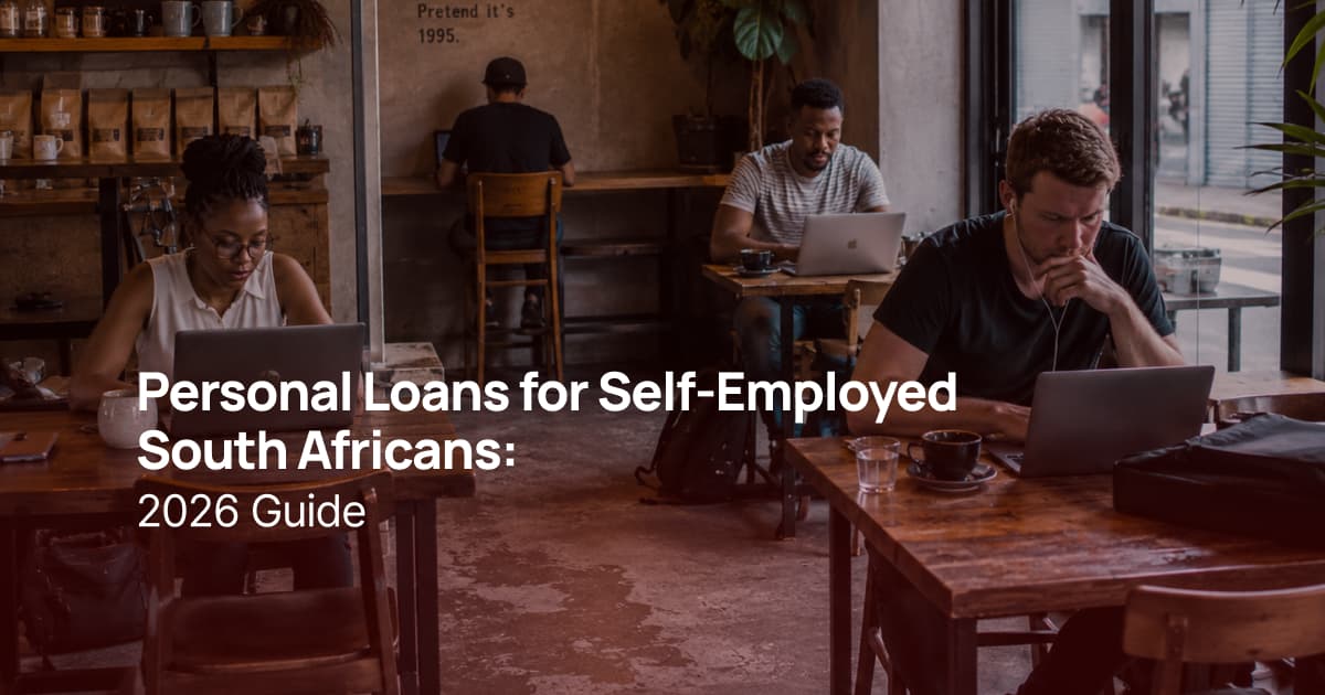 Self-employed South Africans working remotely in a coffee shop with laptops